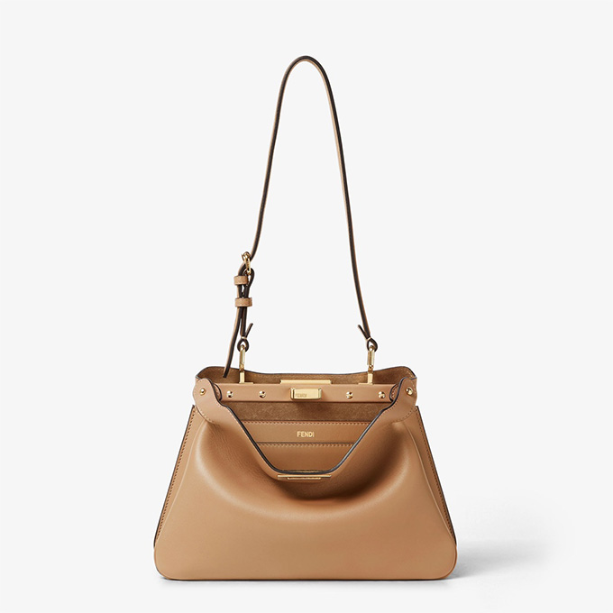 fendi peekaboo i see u small leather shoulder bag